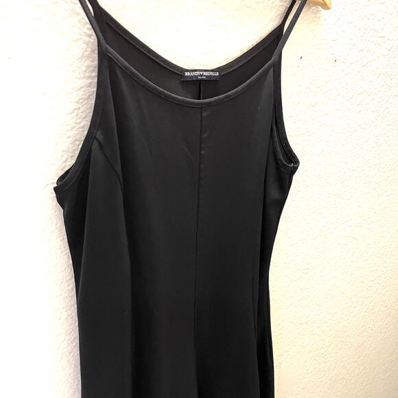 Brandy Melville Black Slip Dress Skylar Amara Minimal Y2K Whimsigoth Coquette - Picture 6 of 6